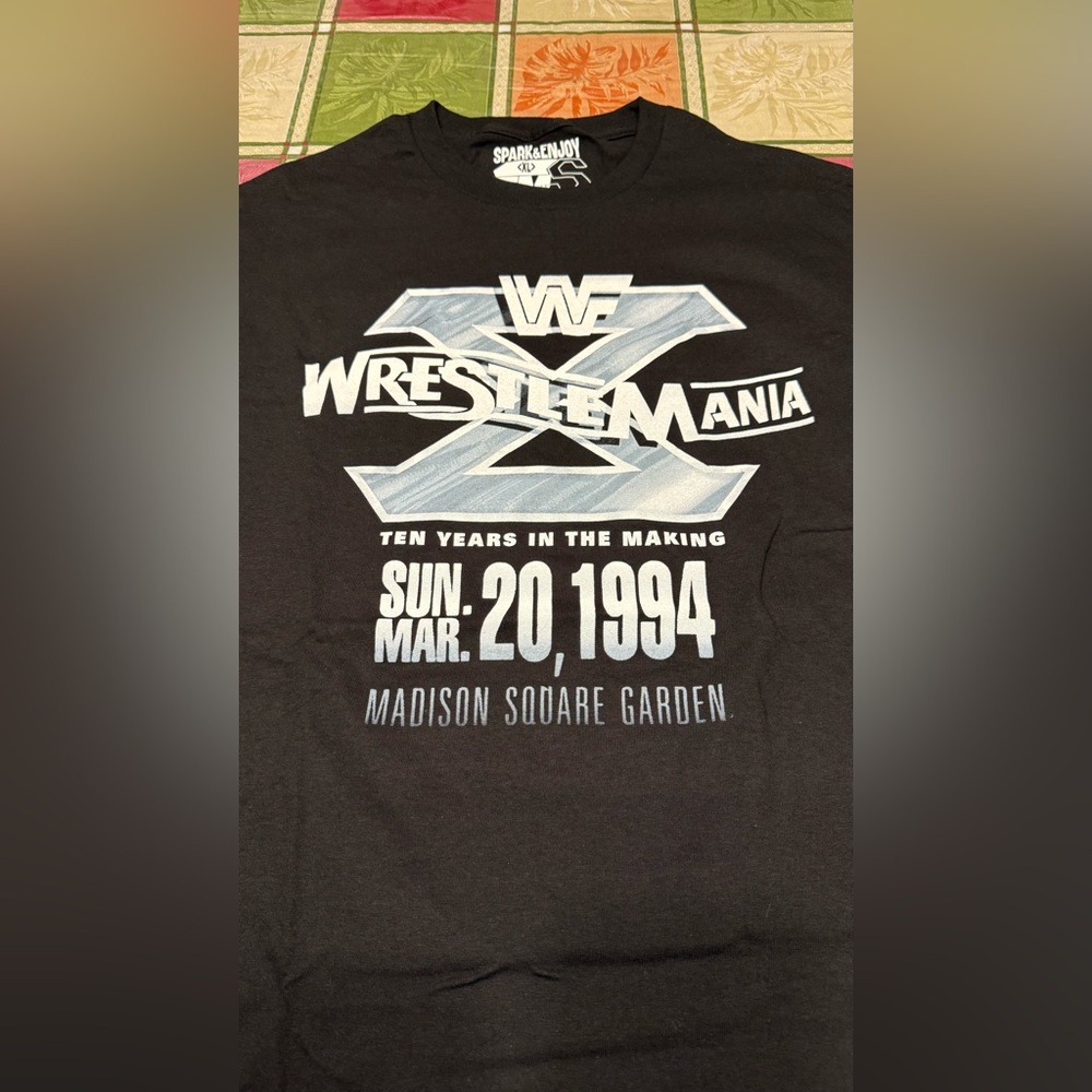 IYKYK Reprint WWF Wrestlemania 10 Logo Shirt XL Extra Large WWE Bret Hart Owen